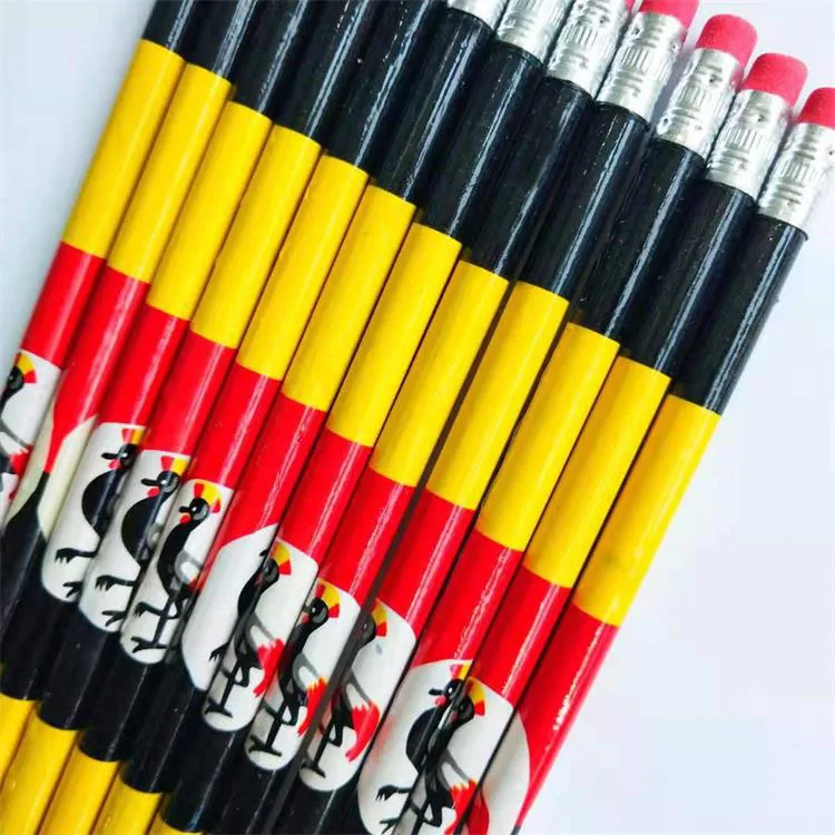 Оптовая продажа, карандаш для студентов с надписью Global flag, черный карандаш HB