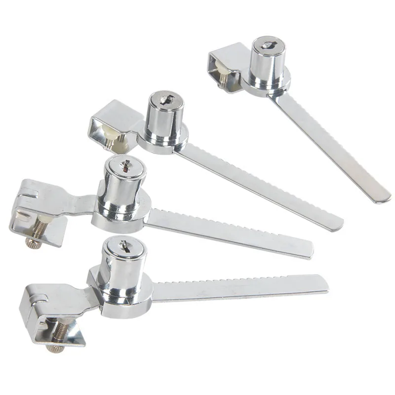 Serrated lock glass sliding cabinet door lock Display cabinet File cabinet glass counter lock