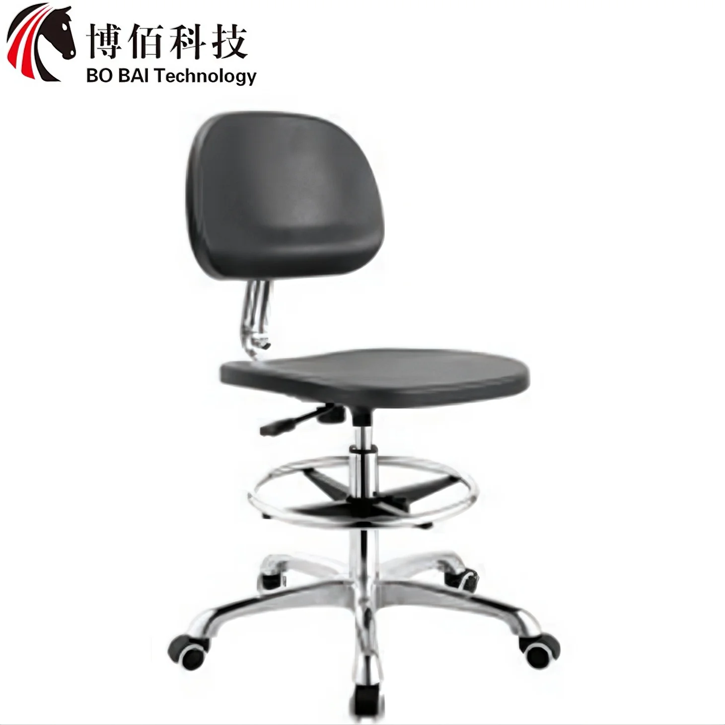 High Quality Polyurethane Leather Industrial Chair Stool, Height Adjustable Swivel Experimental Chair/Workbench, Lab Furniture