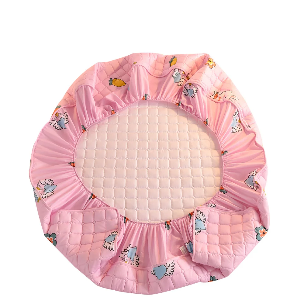 New Cotton and Linen Brushed Bed Sheet All Inclusive Waterproof Dustproof Bed Cover Customizable Hotel Mattress Protector