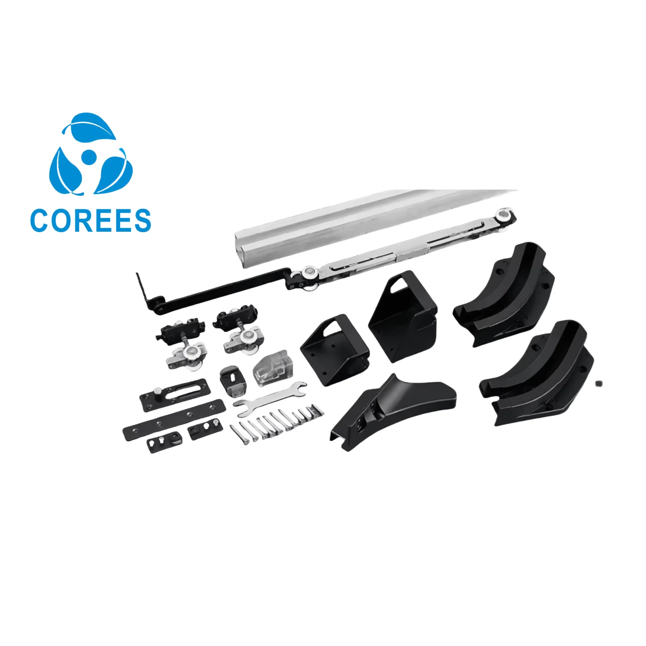 The internal sliding door system of aluminum alloy and cast steel  a maximum load capacity of 60kg