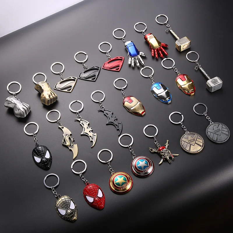 High Quality Marvel America Captain Shield Key Chain Custom Metal The Avengers Keychain Gifts