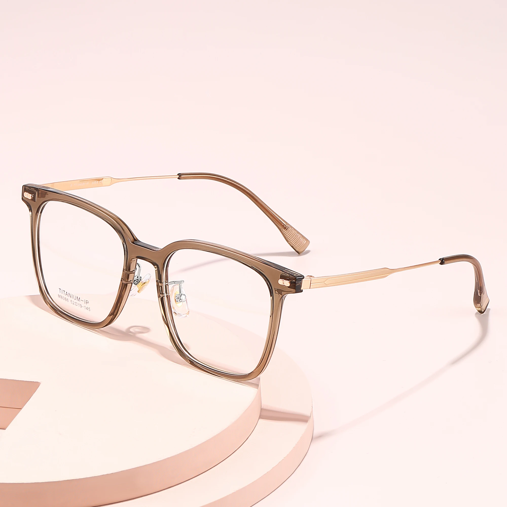 ZOWIN Model M8086 Titanium Temple Optical Frame TR90 Eyeglasses for Custom logo Ready Stock Glasses Luxury Eyewear