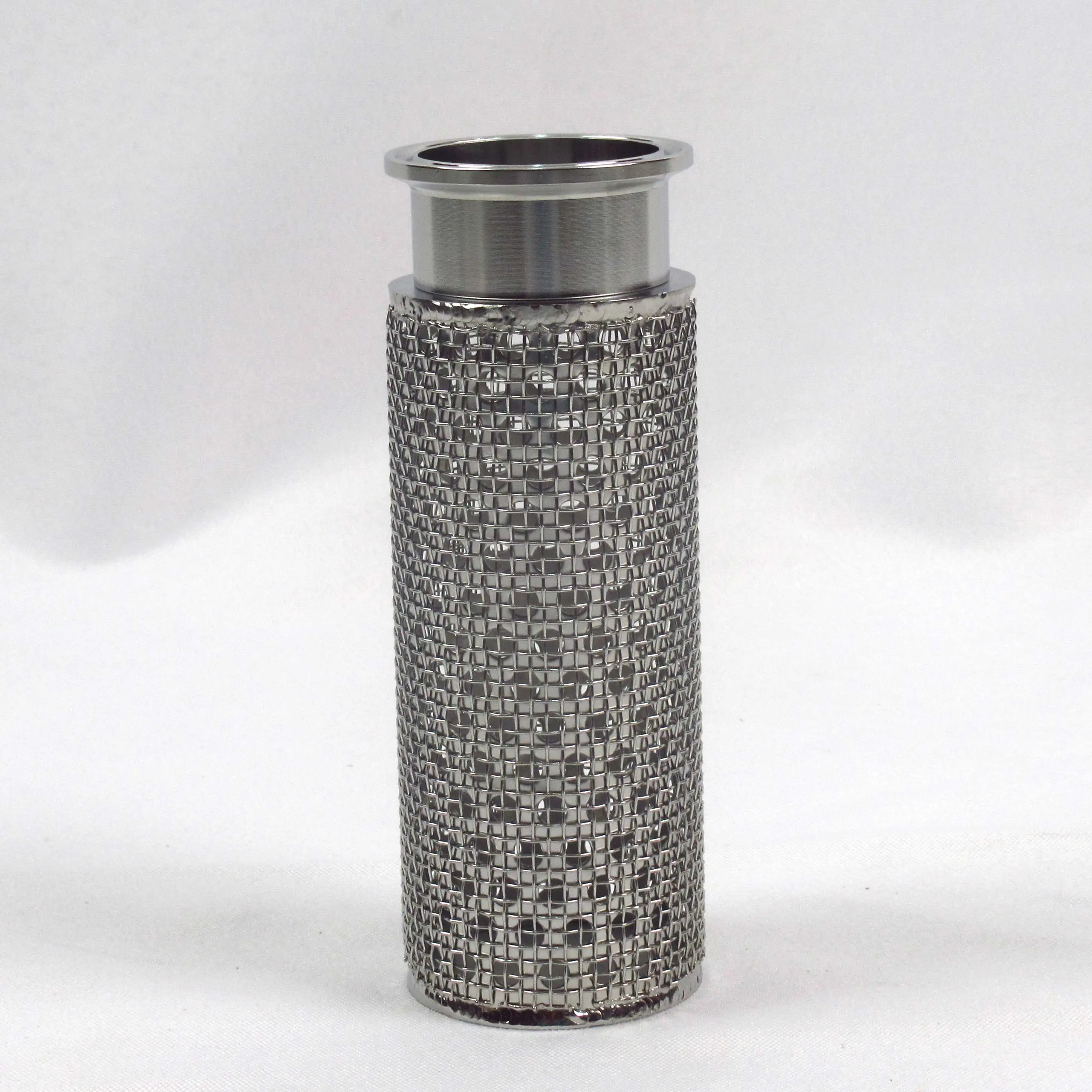 TOPEP Supply Customized SS316L Mesh Filter Cartridge 39*51*141 Oil Filter with SS316L Punch Plate and Quick Install Interface