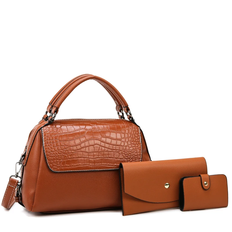 New Wholesale High Quality Designer Luxury Crocodile Pattern Women Casual Hand Bags Ladies Handbags