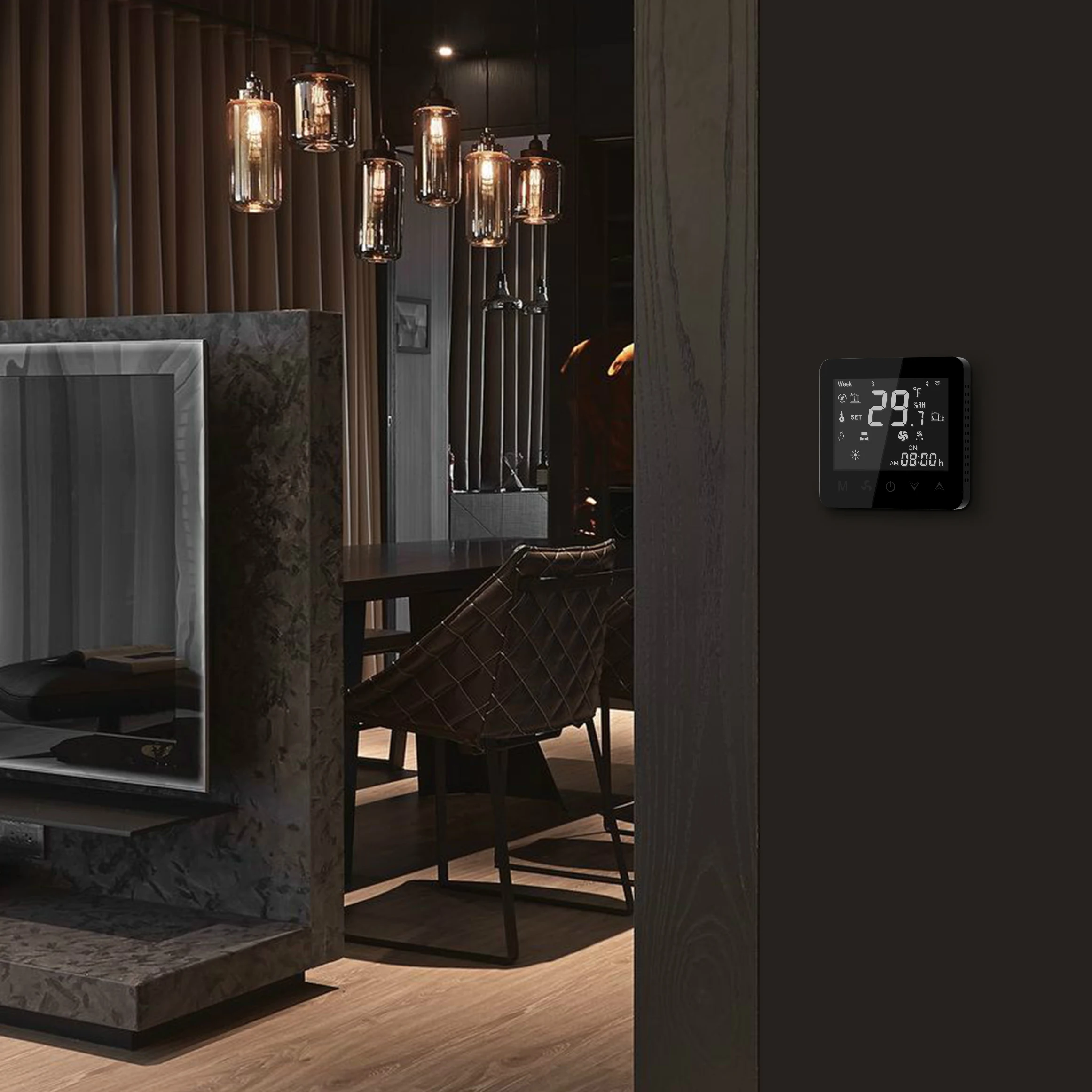 Popular promotional modern style family room floor heating constant usa room smart thermostat temperature controller