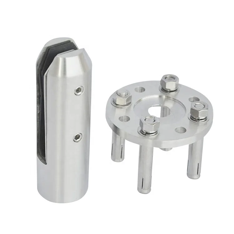 Top sell factory price stainless steel glass pool fence handrail spigots for indoor stair