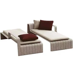 Hot Sale outdoor sun lounger furniture garden lounge chair Outdoor rattan sofa hotel club balcony lazy lounge chair
