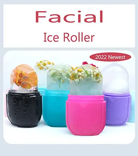 Reusable Ice Cooling Facial Massager Silicone Ice Face Roller for Eye Face Body Skin Care