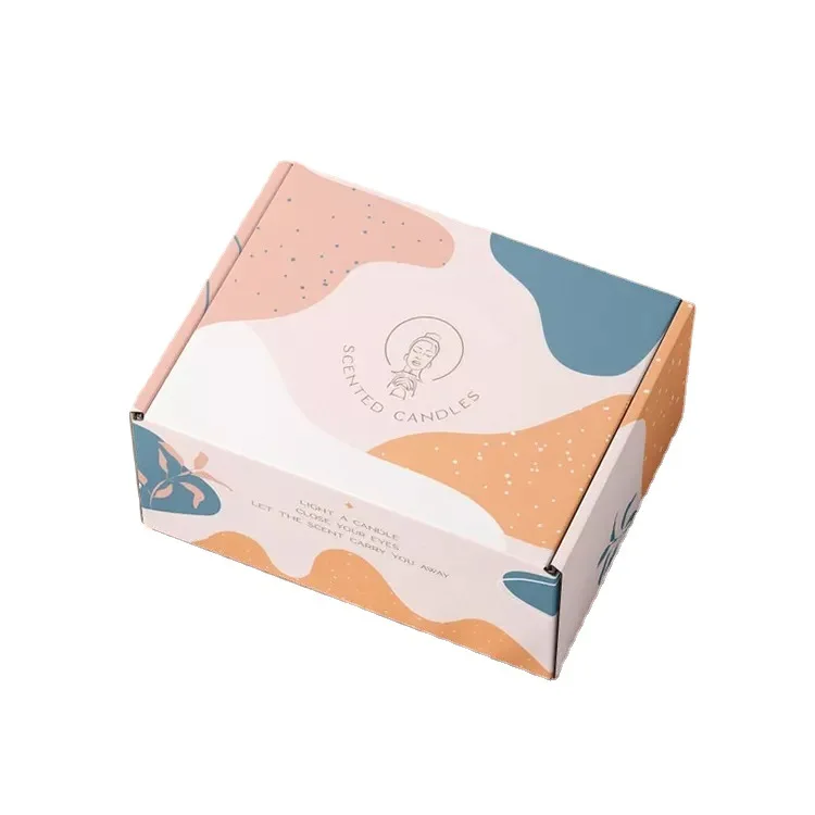 Custom Kraft Paper Handmade Soy Wax Luxury Candle Glass Jar Box Tube Packaging For Gift