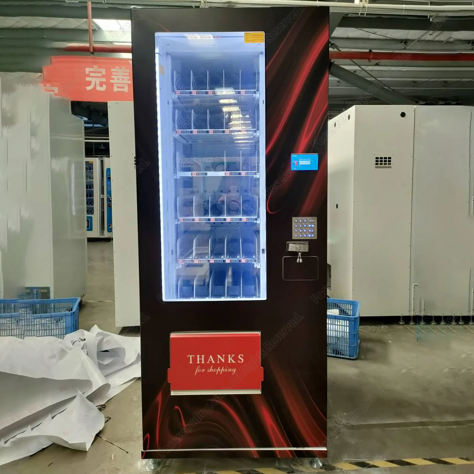 Frozen Food Ice Cream Vending Machine With Elevator System With Sticker