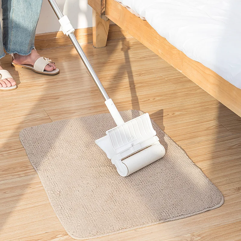 Long Handle Sticky Hair Roller Large Household Floor Carpet Cleaning Dust Sticky Hair Sticking Artifact