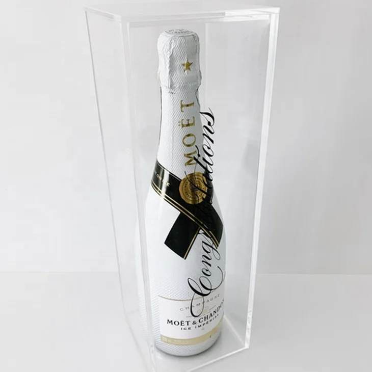 Custom made luxury plexiglass champagne packaging gift box