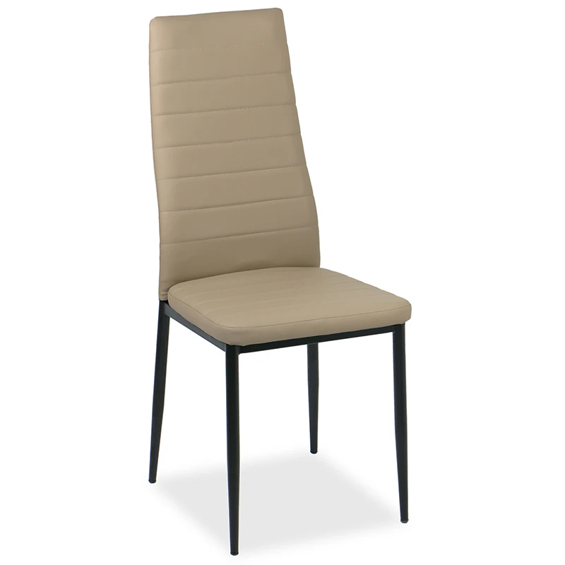 Hot Sale Home Furniture PVC or Fabric Wholesale Dining Chair Metal Leg cheap free sample dining room chairs for sale