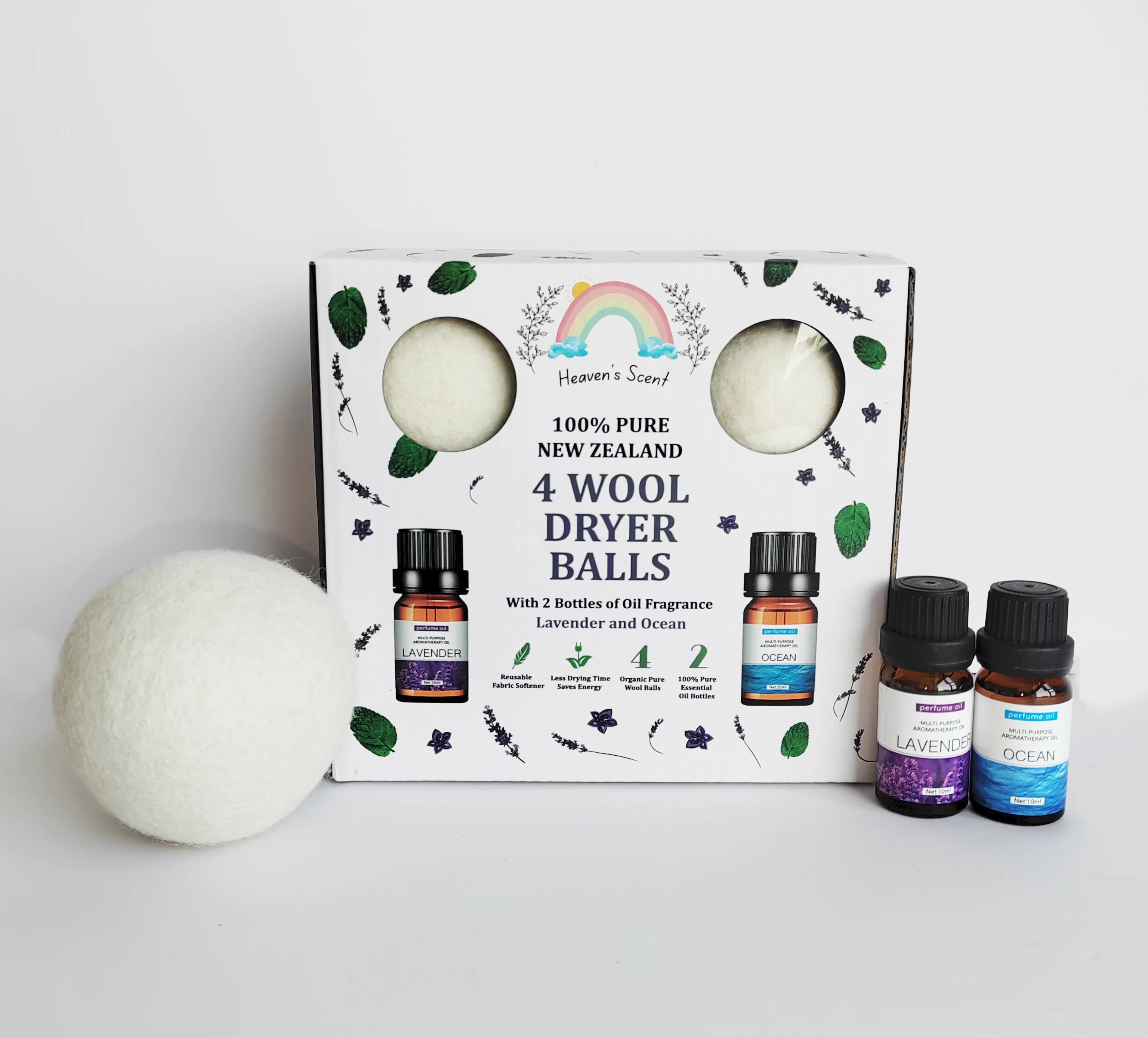 Best Seller 2025 New Trending Products Laundry Products Organic Merino Hand Made Wool Felt Dryer Balls 4pc 6pc 8pc Balls Bee