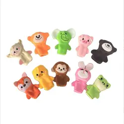 Wholesale  Animal Family Doll House Set Finger Puppet Promotional Gift and Craft Plush Soft Hand Toys Custom Logo and Color