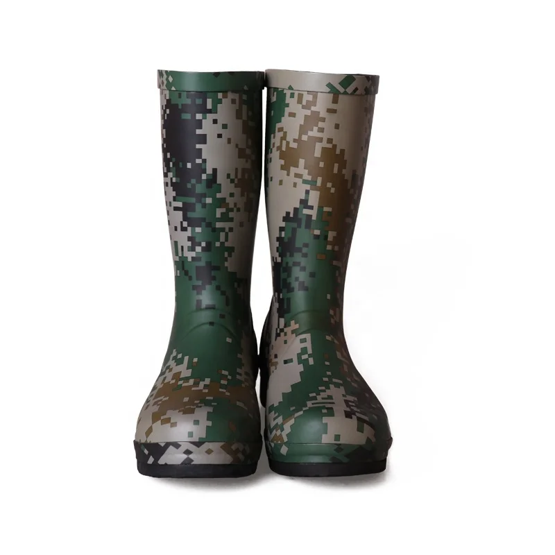3539 Design Wellington Boots Half UK British Wellies Custom Camo Rain Boots Natural Rubber Boots