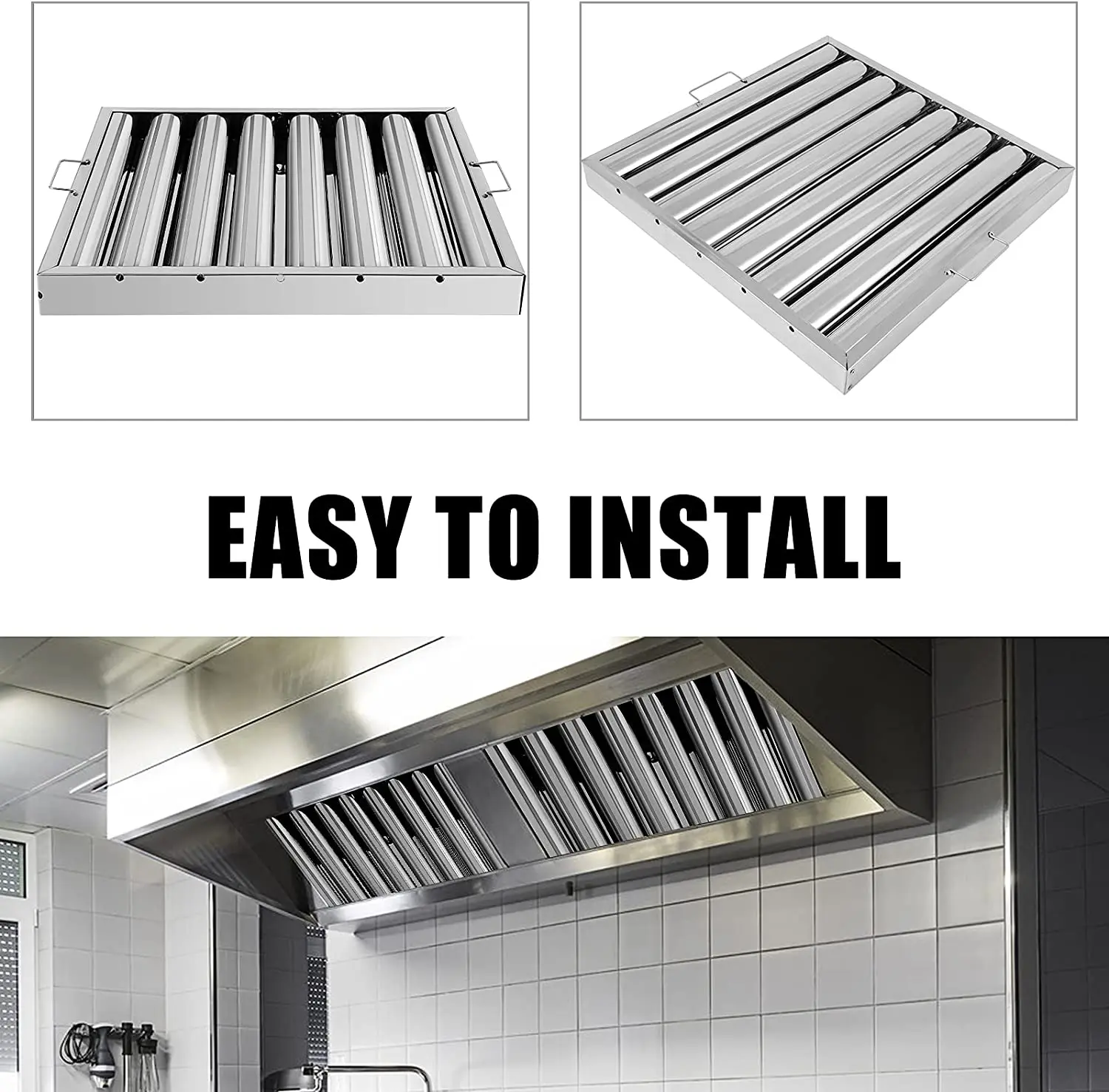 baffle filter stainless steel filter commercial restaurant 500x500x50mm range hood parts
