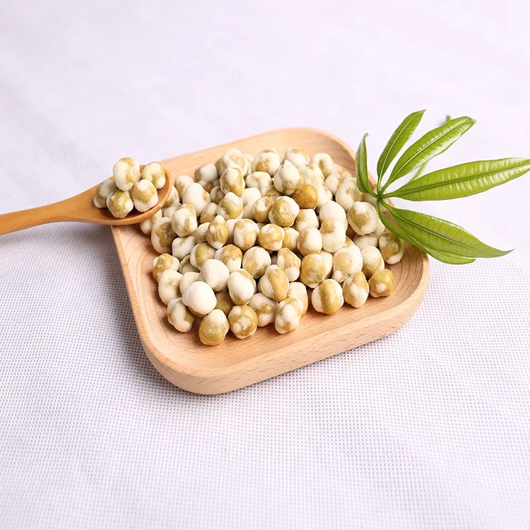 Жареная фабрика прямых продаж с покрытием зеленый горошек натуральный вкус васаби закуски