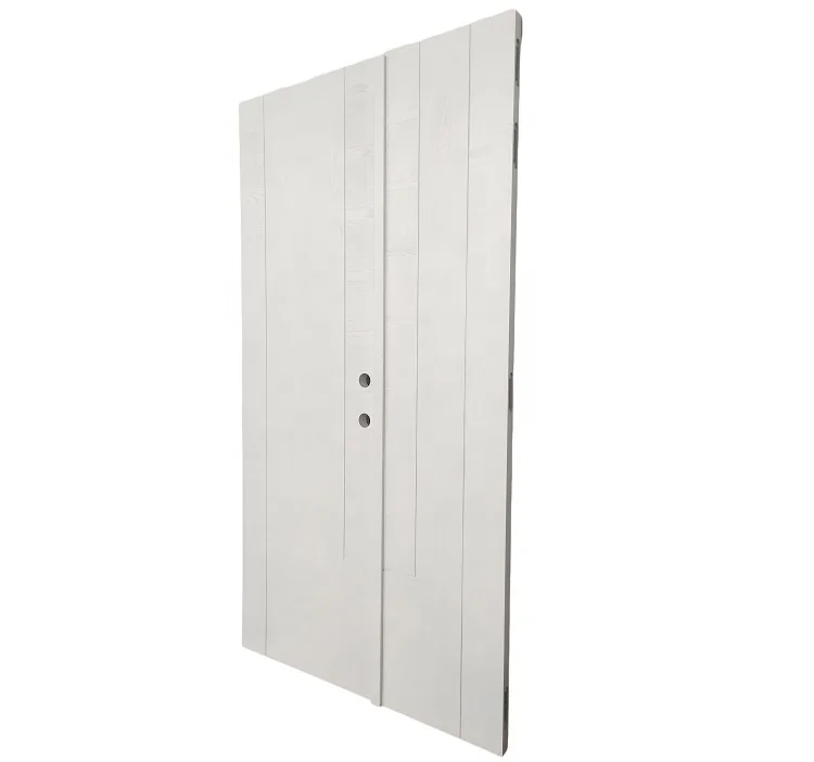 
Customized White Oak Veneered Exterior Flush Wood Doors With Grooves 