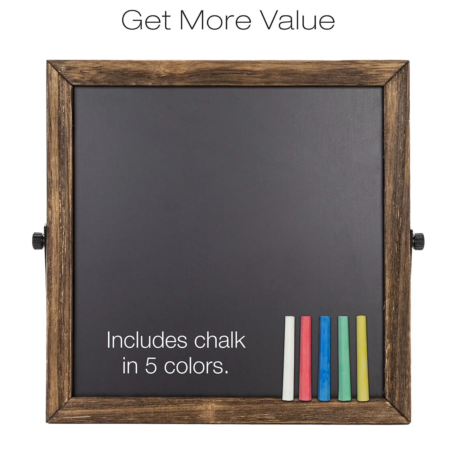 Wood Tabletop Chalkboard Double Sided Blackboard Message Board