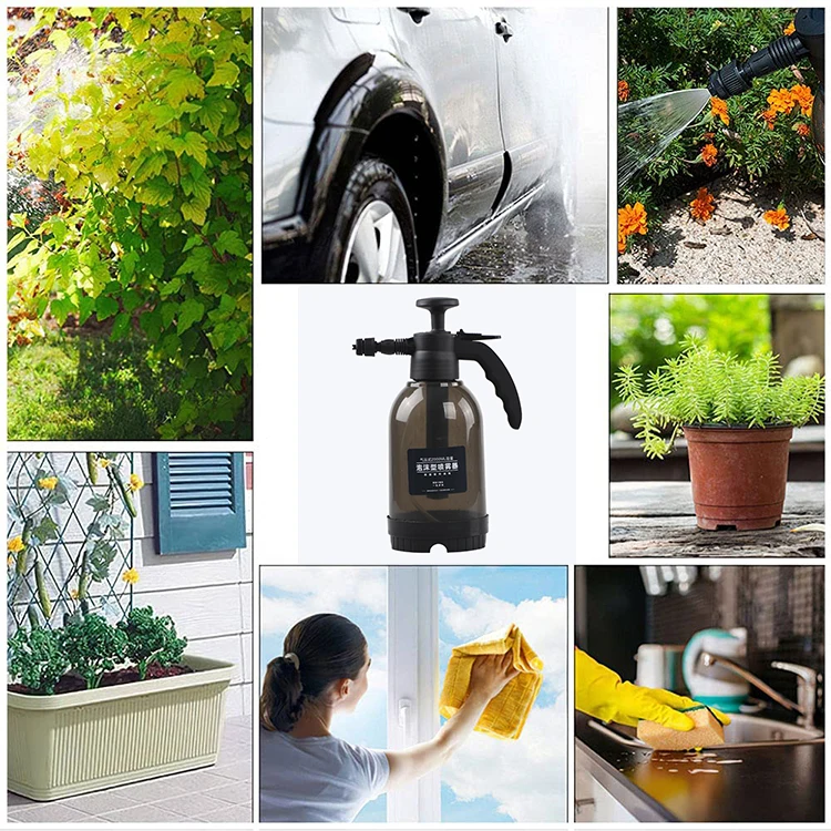 Durable 2L Garden Hand-held Pressure Sprayer Bottle with Adjustable Nozzle and Safety Valve