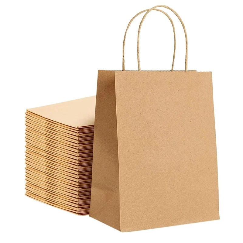 Factory wholesale environmentally friendly kraft paper bag takeaway food bag fashion shopping packaging paper bag