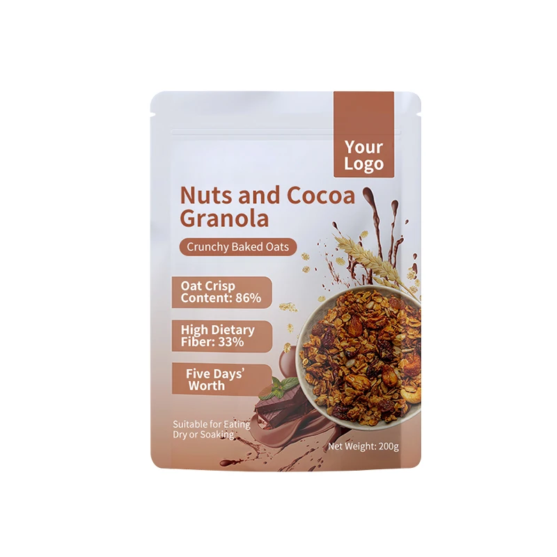 OEM/RTS Nuts and Cocoa Granola Good Price Food for Adults and Children good for health
