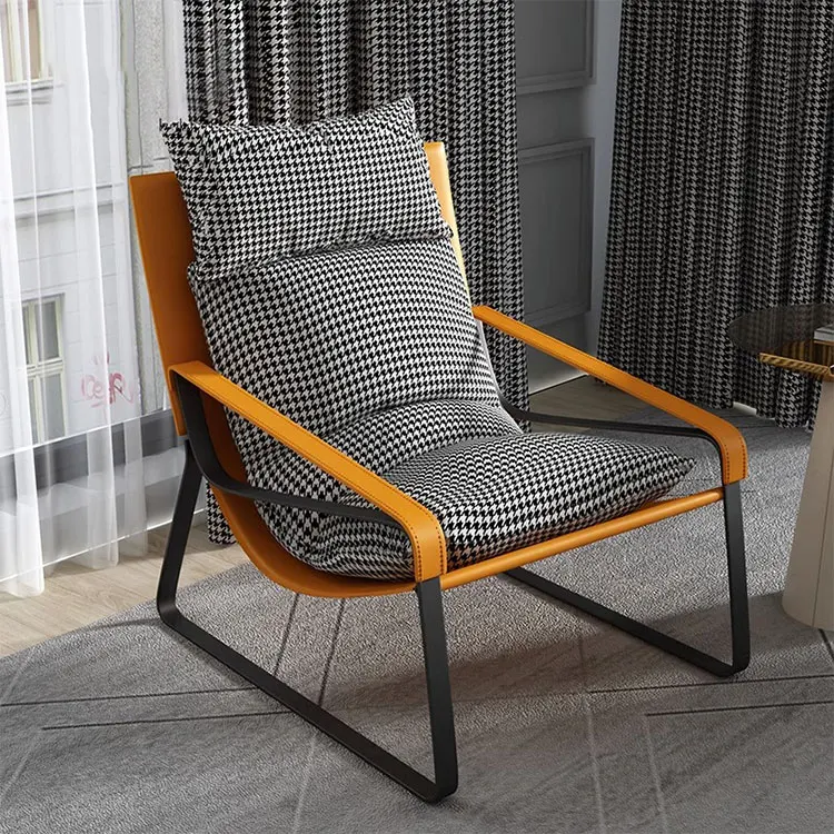 Liyu office furniture single popular new design modern living dining room comfortable sofa chair with armrest