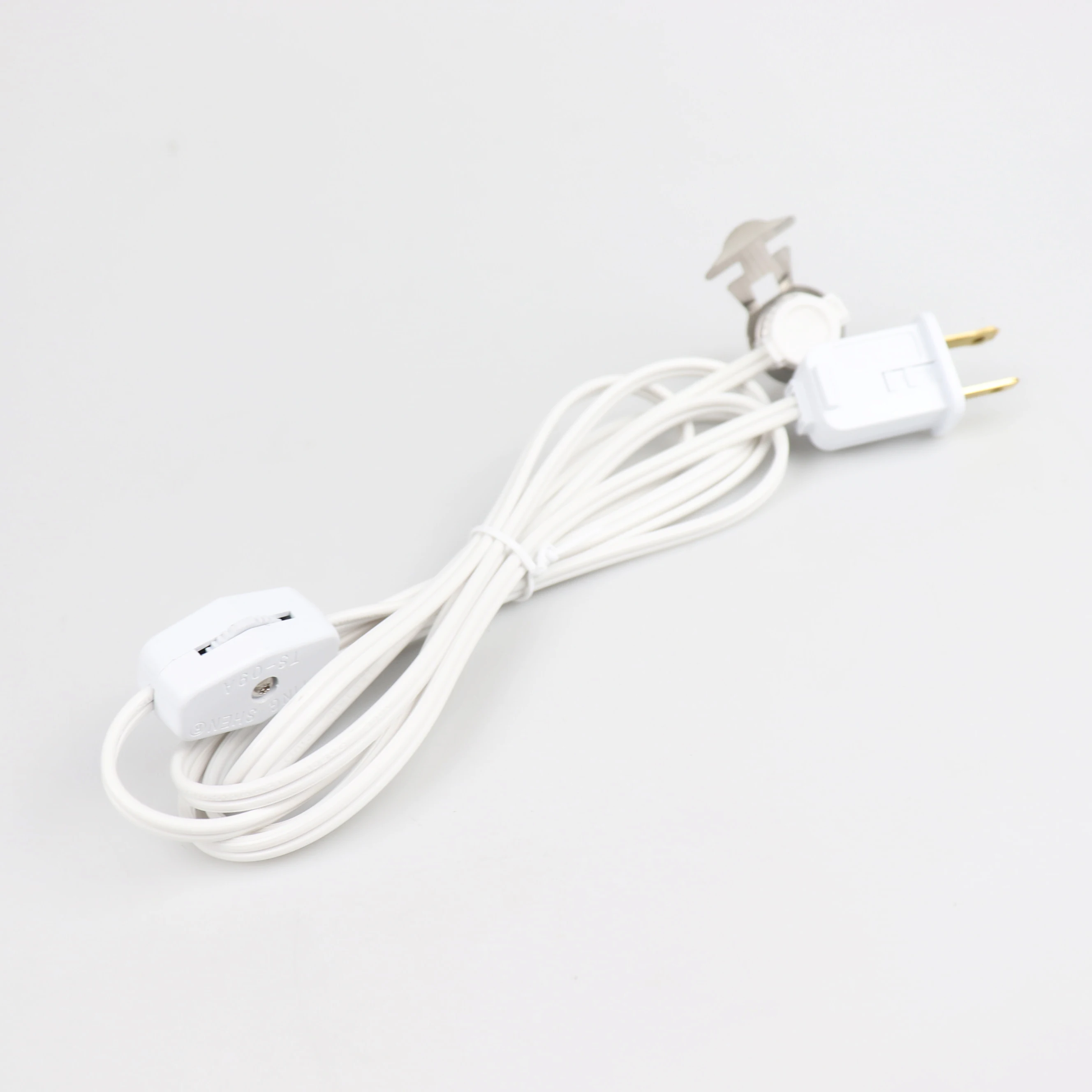 American us fused lamp cord with socket set switch hanging led string clip light cord