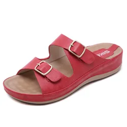 S533 summer cross-border large size metal buckle pregnant women mothers shoes sandals