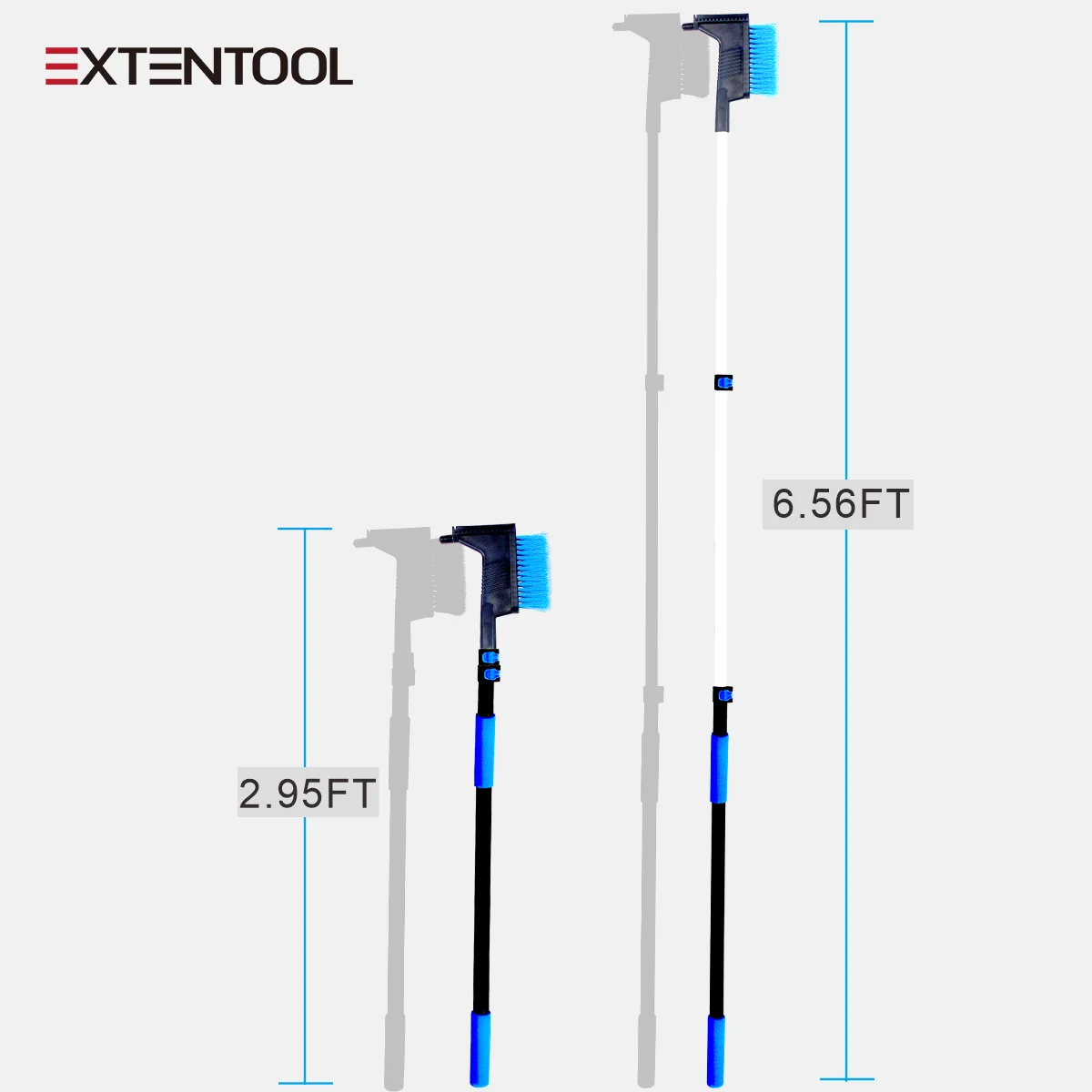 Exten-hiclean snow rake amazon with 2 meters extension hanle