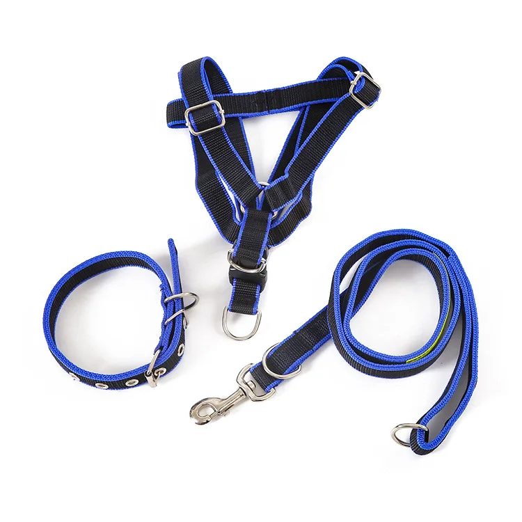 3 PCS Pet Collar Harness & Leashes Nylon Dog Leads Large Dog High Quality Dog Leashes