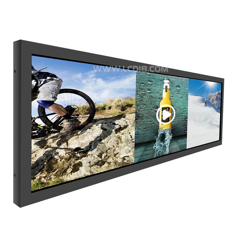 28.6 inch Bar Screen Touch Display Video Digital Signage Advertising Screen for supermarket/shopping mall