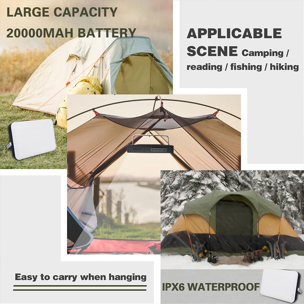 High power 4500k 1200 lumen  lantern light multi-function waterproof outdoor camping light