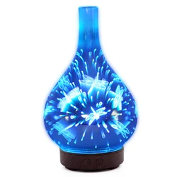 Glass Crystal Ultrasonic Aromatherapy Oils Diffuser 100ml Electric Vase Shape Aroma Diffuser