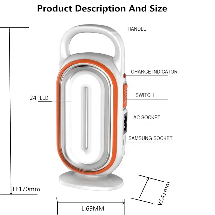 
JOYKALY Brand Portable Lighting Wholesale Rechargeable Handle Powerful Led Emergency Light For Public Places 