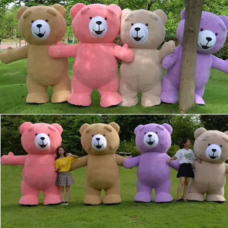 2.6/2/3m Inflatable Teddy Bear colorful Inflatable Costume Cosplay teddy bear inflatable mascot