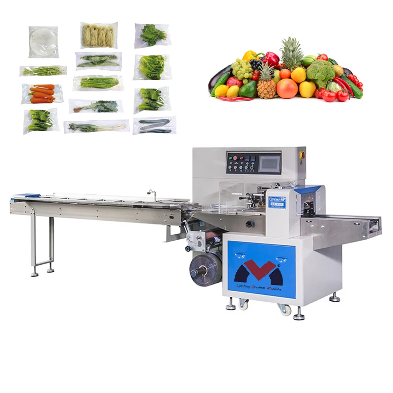 China factory automatic Horizontal Biscuits Cake Bread Candy Cookies Chocolate Bar Pillow Packing Machine Food Packaging Machine