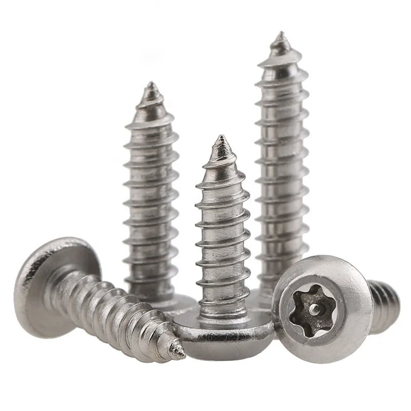 
Lobe round pan head screws ISO14585 ST2.9-6.3 stainless steel pan head torx socket self tapping screw of Security Screw 