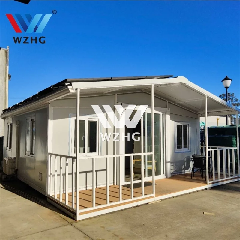 Light Steel Prefabricated 2 Bedroom Modular Flat Packs Portable House Tiny Home Foldable Containers Houses
