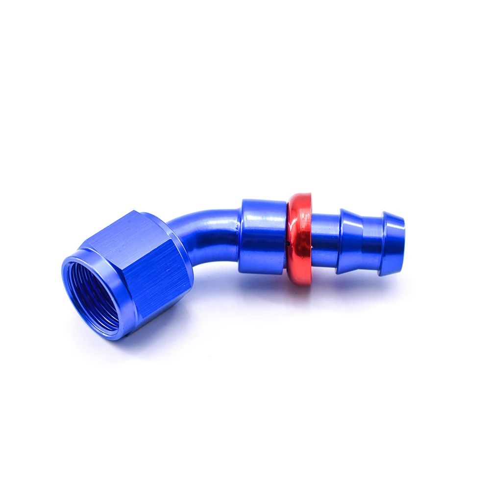 custom made hose ends Aluminum Alloy 6061-t6 AN Fitting Swivel Push-lock Oil fuel Hose End