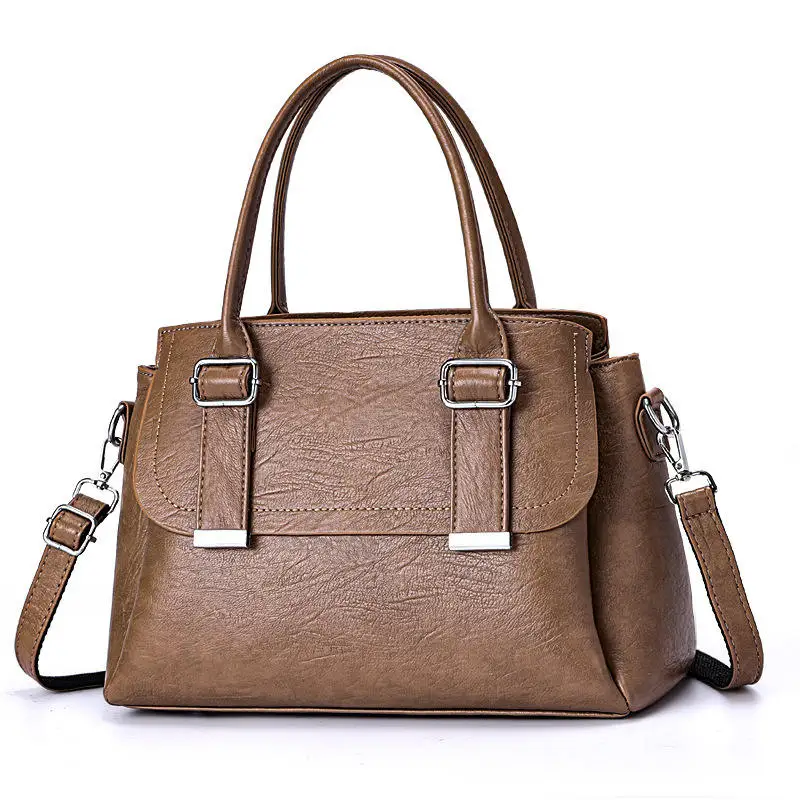 Fashion Larger Capacity Bag Vintage ladies handbags elegant With Zipper Outdoor Leather Tote Bags For Women