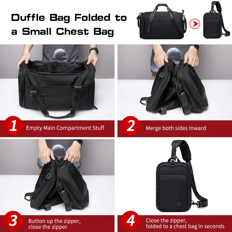 ARCTIC HUNTER Custom  Men Gym Fitness Bag Waterproof Shoes Compartment Travel Bags Sports Duffel Bag