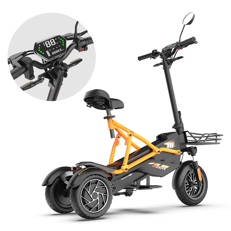 Dropshipping OEM 48V12.5Ah 51km/h Fast 3wheel Electric Scooter Adult E Scooters