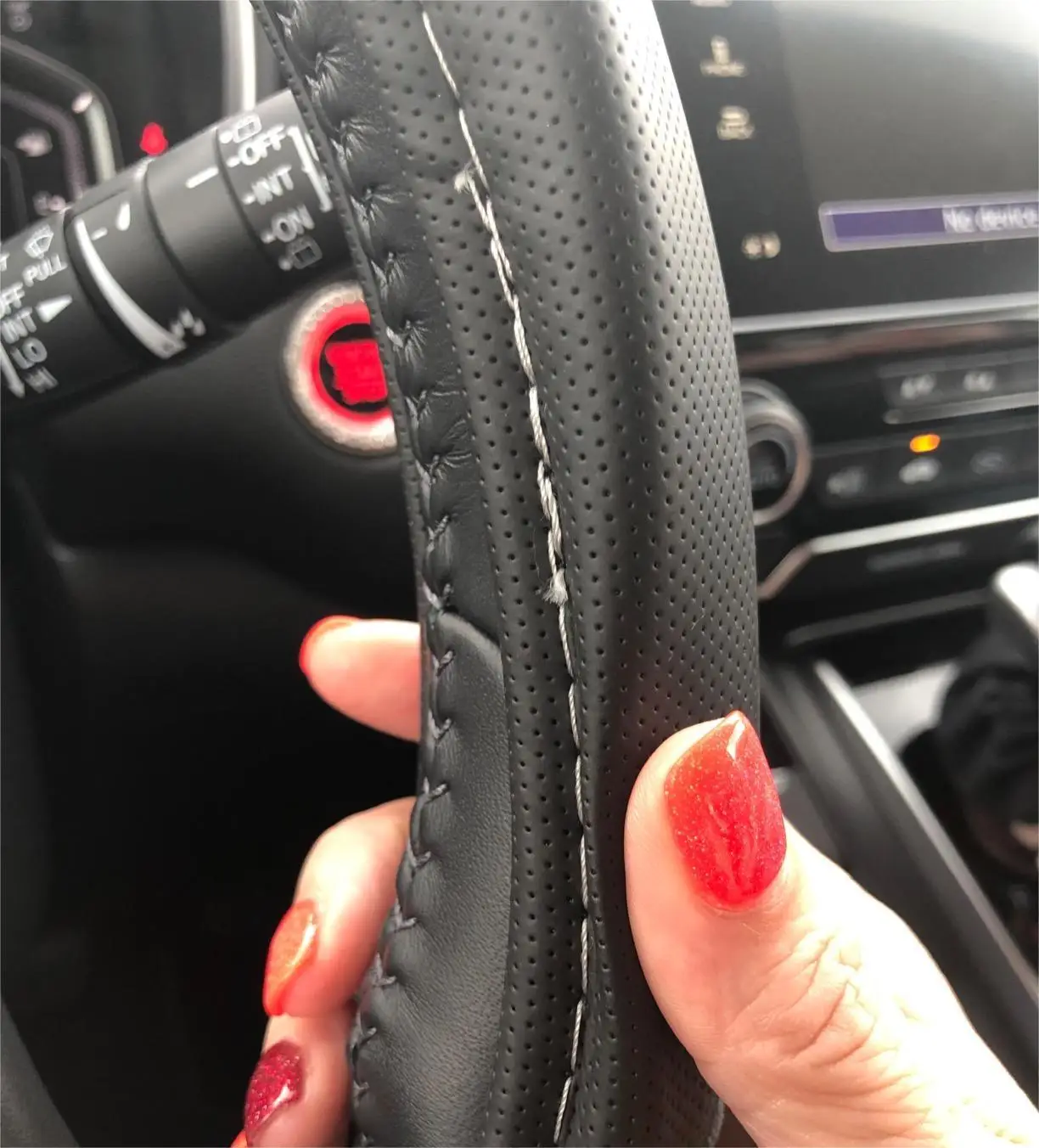 Кожаный чехол для руля MMR Bling со стразами, дышащий Противоскользящий протектор рулевого колеса