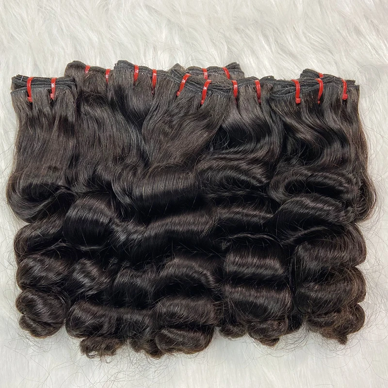 Angelbella New Design Hair Bundles Loose Wave Funmi Super Double Drawn Human Hair wholesale virgin brazilian hair bundles