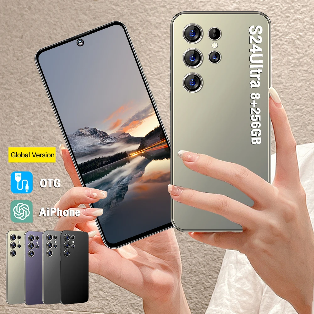 S24 Sekwell Ultra with pen 7.3 inch high-definition 16+1TB screen Android video game wireless network cheap mobile phone