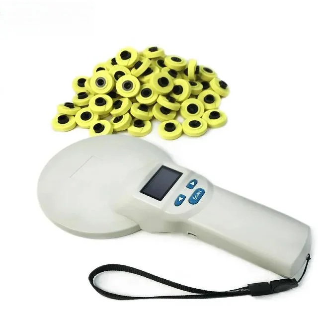 Delake Hot Sale Potable Animal Identification Microchip And Reader Sheep Cattle Pig Ear Tag Rfid Chip Reader Writer