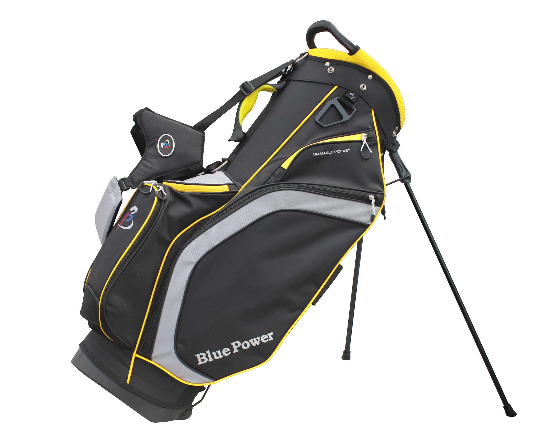 2022 latest style factory direct sales customized nylon golf ball bags for men golf pouch stand bag with 14 dividers